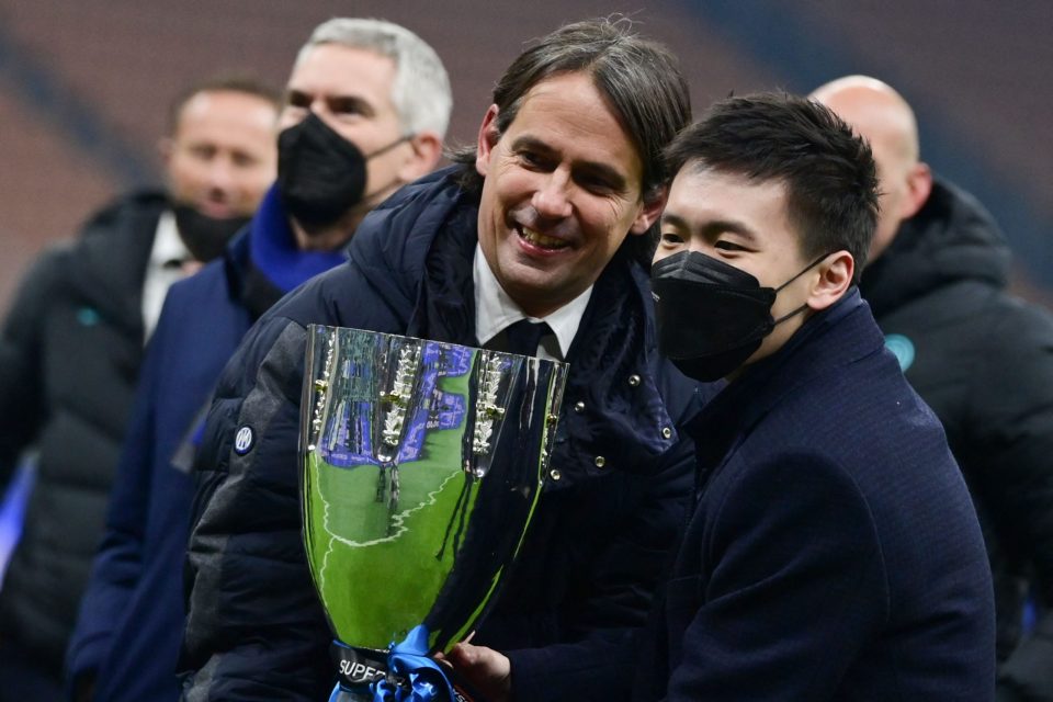 Video – Inter Share Coach Simone Inzaghi Celebrating Last Gasp Supercoppa Italiana Winner