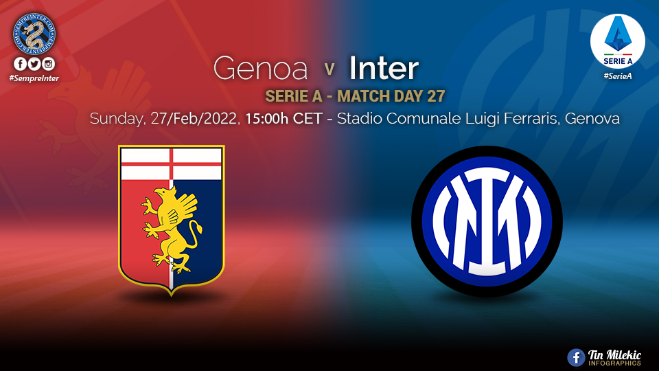 Official – Starting Lineups Genoa Vs Inter: Alexis Sanchez & Danilo D’Ambrosio Start