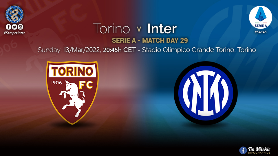 Official – Starting Lineups Torino Vs Inter: Matias Vecino, Andrea Ranocchia & Matteo Darmian Start