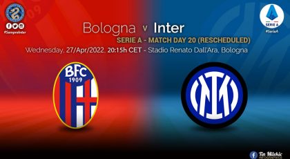 Official – Starting Lineups Bologna Vs Inter: Andrei Radu, Joaquin Correa & Federico Dimarco Start