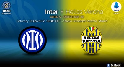 Official – Starting Lineups Inter Vs Hellas Verona: Stefan De Vrij, Federico Dimarco & Joaquin Correa Start