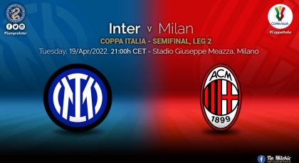 Official – Starting Lineups Inter vs AC Milan: Lautaro Martinez, Stefan De Vrij & Matteo Darmian Start