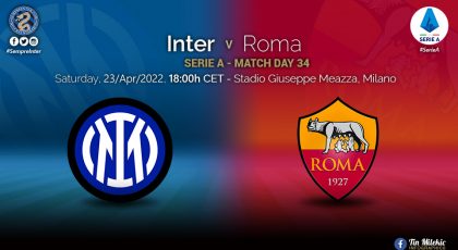 Official – Starting Lineups Inter Vs Roma: Denzel Dumfries, Federico Dimarco & Edin Dzeko Start