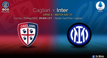 Official – Starting Lineups Cagliari Vs Inter: Matteo Darmian & Alessandro Bastoni Start