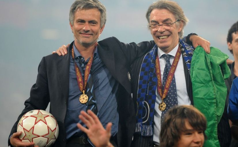 Massimo Moratti José Mourinho Inter Milan Champions League