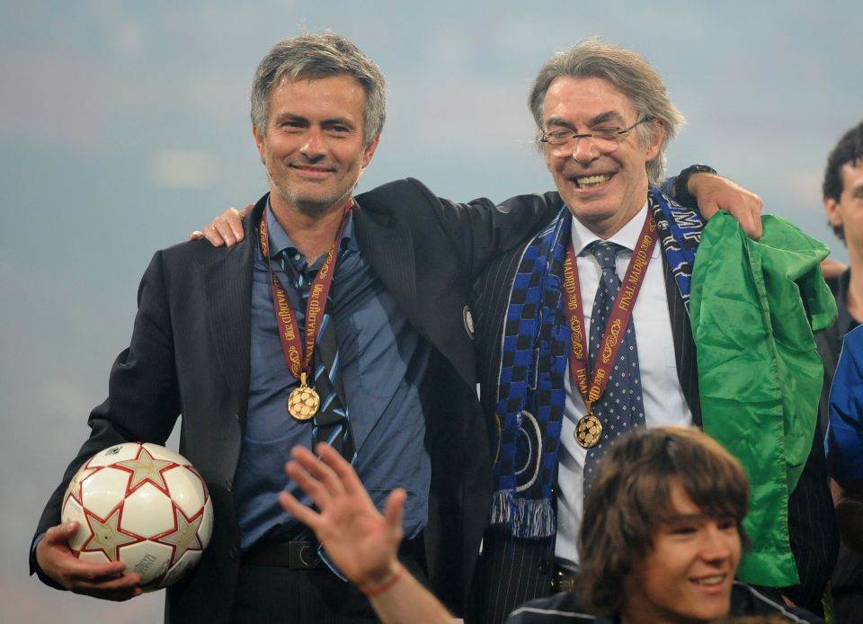 Massimo Moratti José Mourinho Inter Milan Champions League
