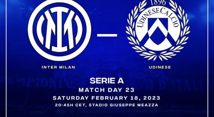 Official – Starting Lineups Inter Milan Vs Udinese: Samir Handanovic, Marcelo Brozovic & Denzel Dumfries Start