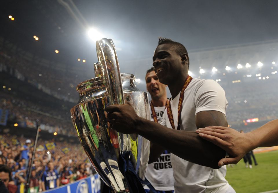 Mario Balotelli Inter Milan Champions League Treble