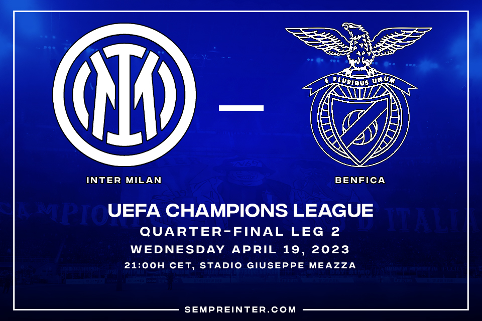 Preview Champions League Quarterfinal Leg 2 Inter Milan Vs Benfica