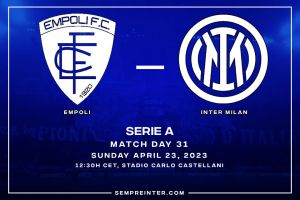 Official Starting Lineups Empoli Vs Inter Milan: Romelu Lukaku, Roberto Gagliardini & Samir Handanovic Start