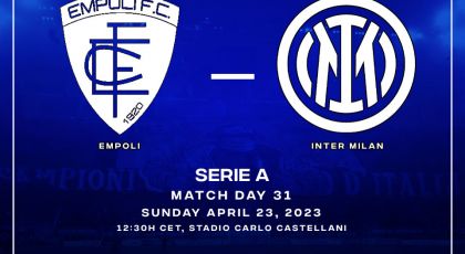 Official Starting Lineups Empoli Vs Inter Milan: Romelu Lukaku, Roberto Gagliardini & Samir Handanovic Start