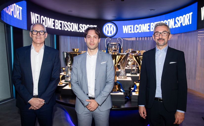 Alessandro Antonello CEO Corporate Inter Milan Stefano Tino Managing Director Italy in Betsson Group Luca Danovaro CMO Inter Milan