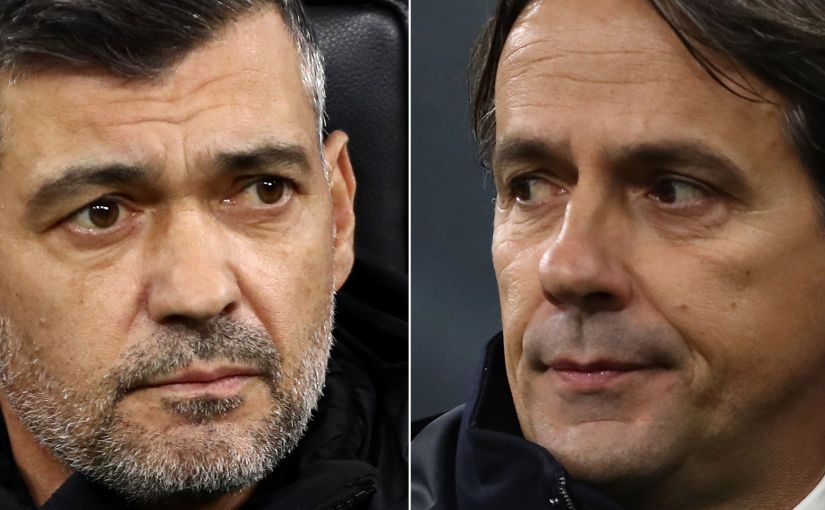 Simone Inzaghi Inter Milan Coach Sergio Conceicao AC Milan