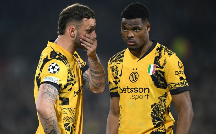 Denzel Dumfries Marko Arnautovic Inter Milan