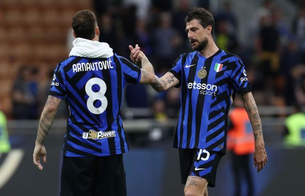 Inter Milan Francesco Acerbi Marko Arnautovic