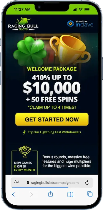 raging bull slots welcome bonus