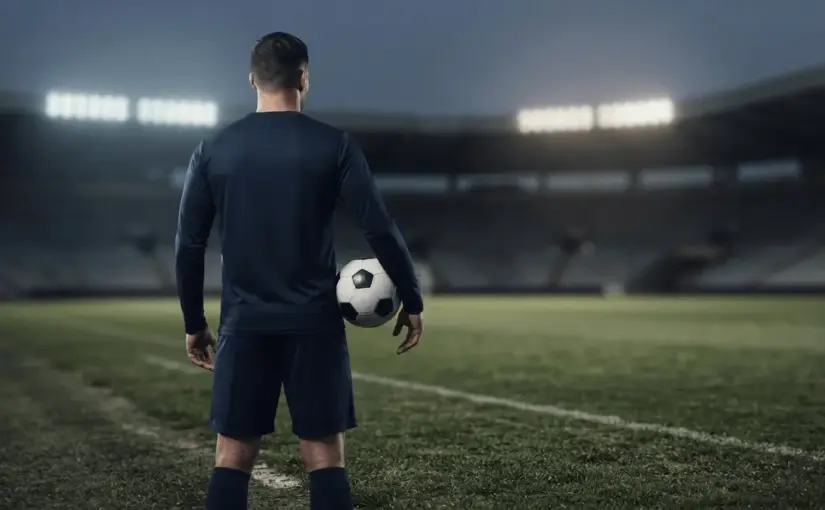 Unidentified football defender on a floodlit pitch representing Inter’s competition for Cristian Romero