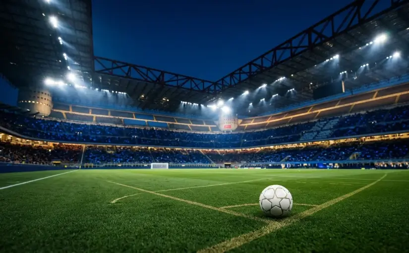 San Siro illuminated at night for Inter Milan's Champions League campaign