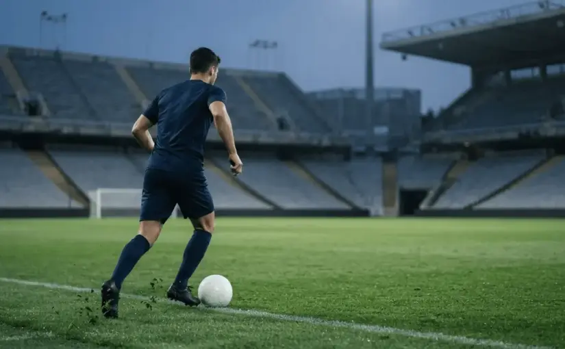 Right wing-back sprinting along the touchline in a stadium during transfer talks